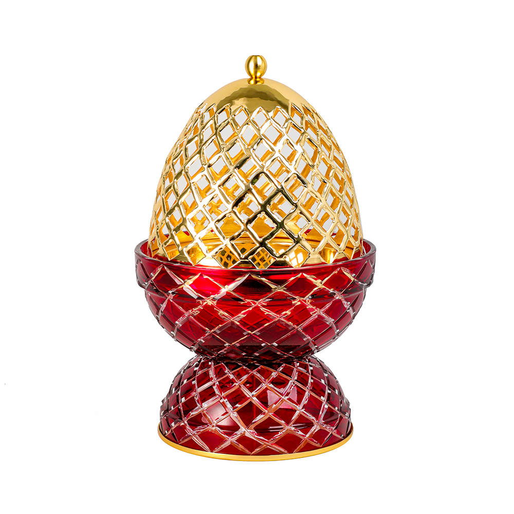 Picture of Crystal Egg Red Gold Large Burner