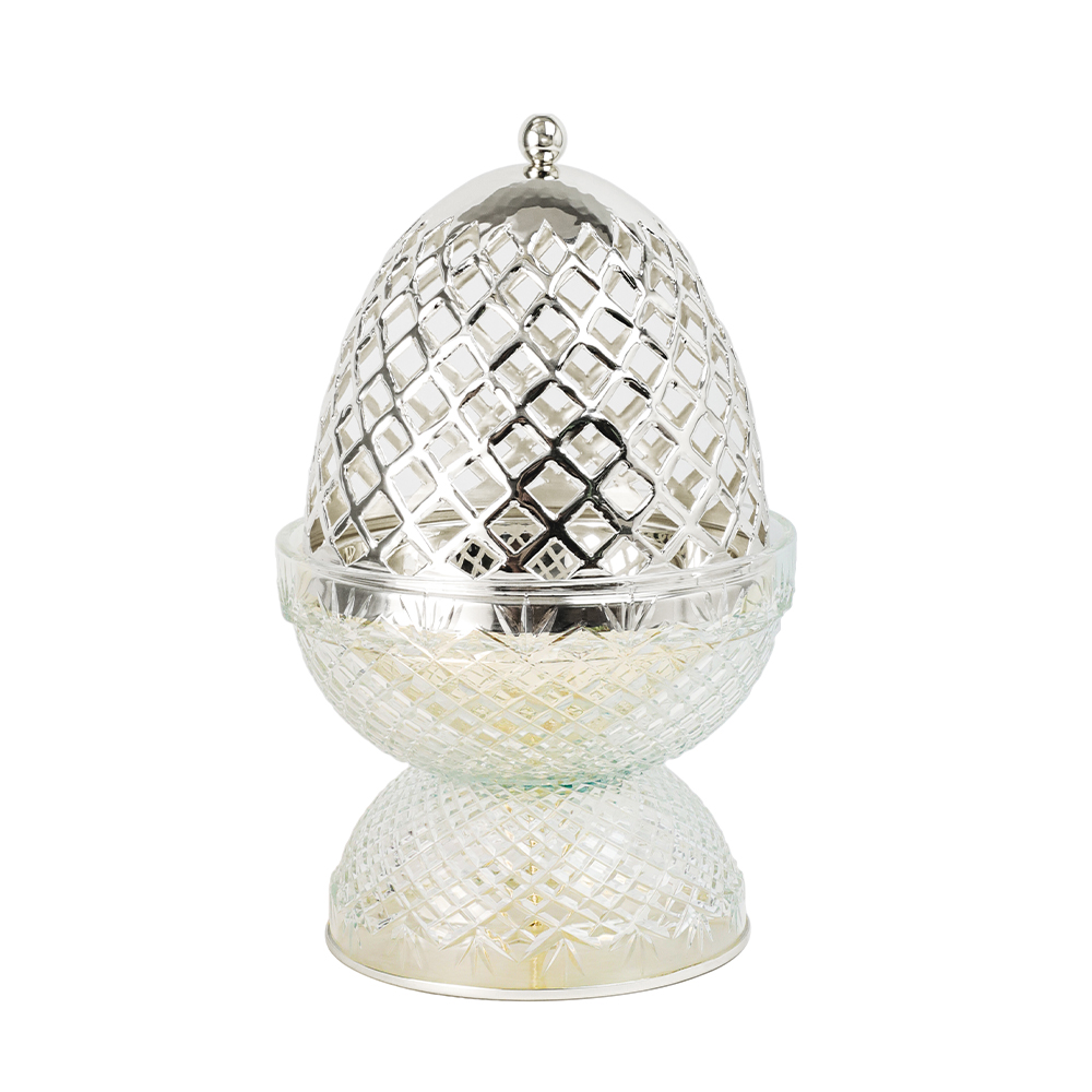 Picture of Crystal Egg Clear Silver Large Burner