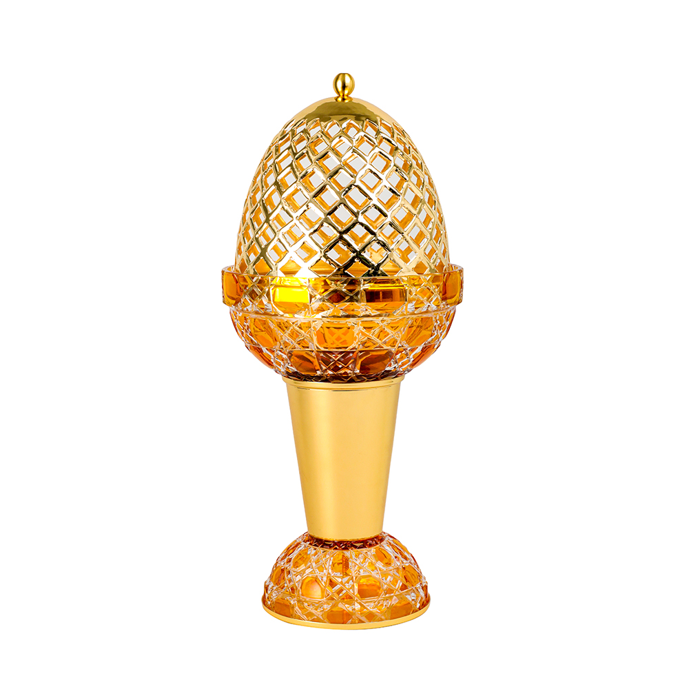 Picture of Crystal Egg With Feet Yellow Gold Burner