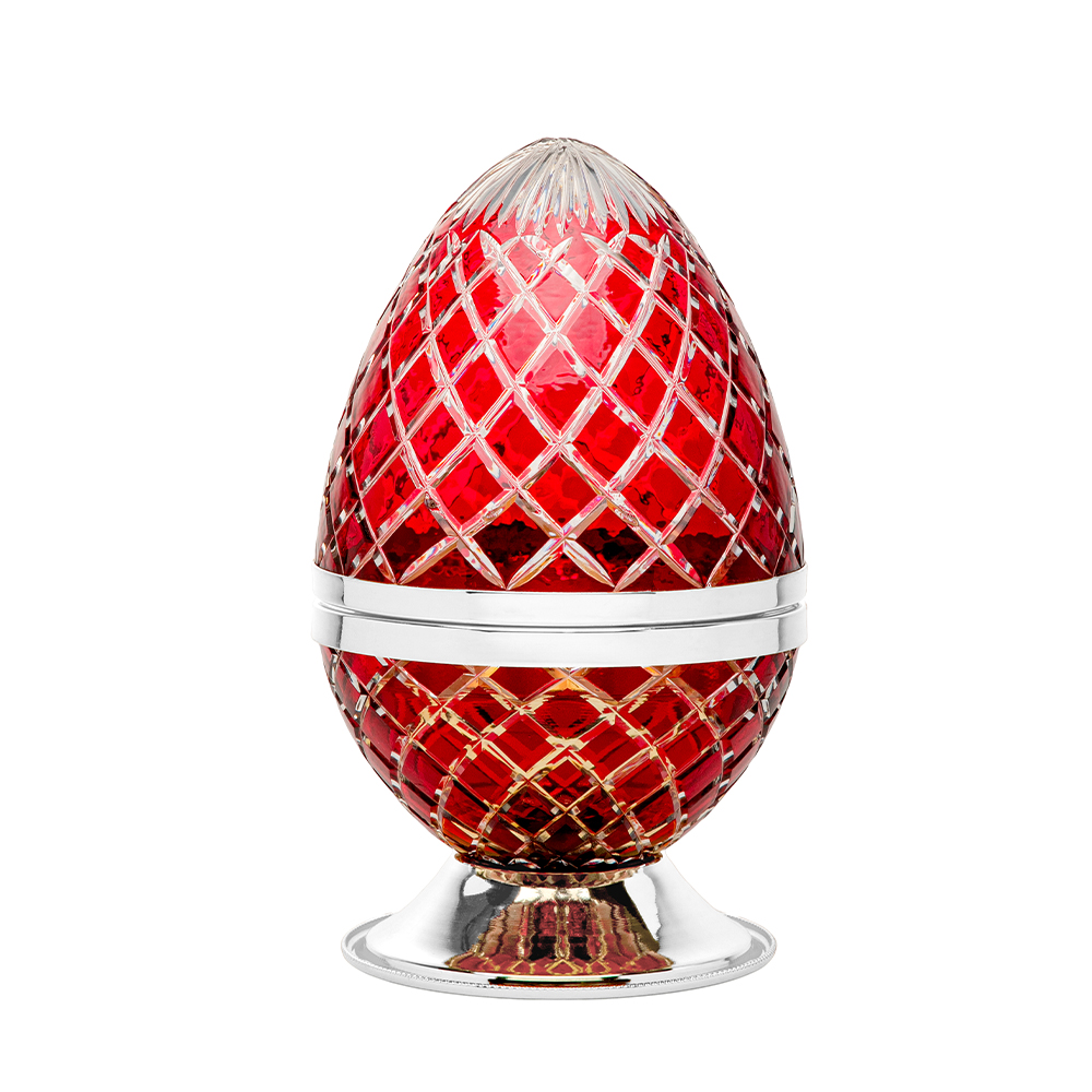 Picture of Crystal Egg Red Silver Large Burner