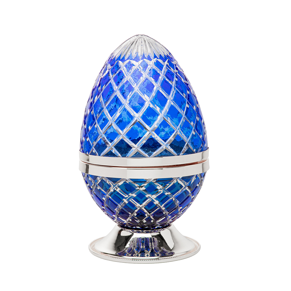 Picture of Crystal Egg Blue Silver Large Burner