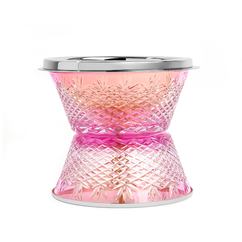 Picture of Crystal Without Feet Pink Silver Burner