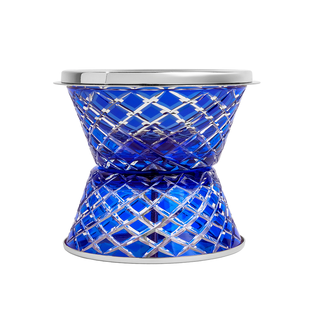 Picture of Crystal Without Feet Blue Silver Burner