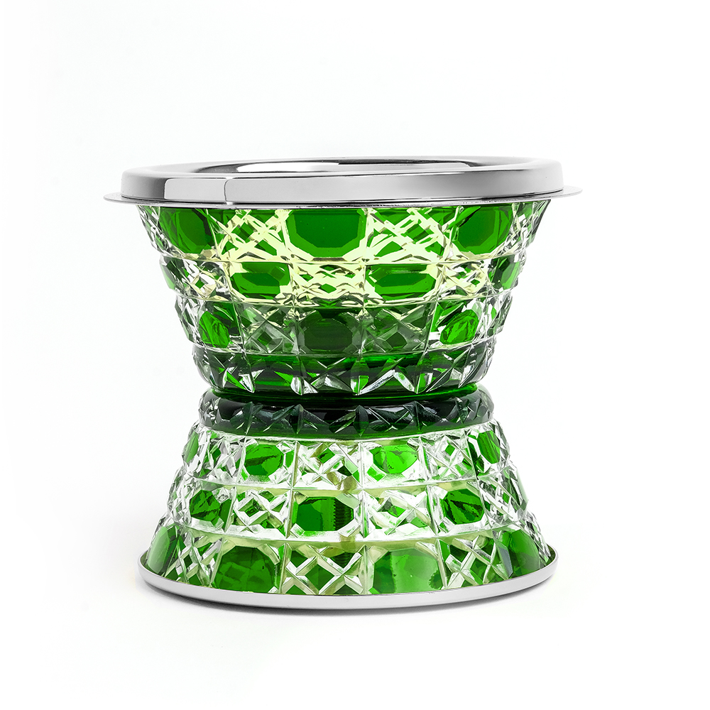 Picture of Crystal Without Feet Green Silver Burner