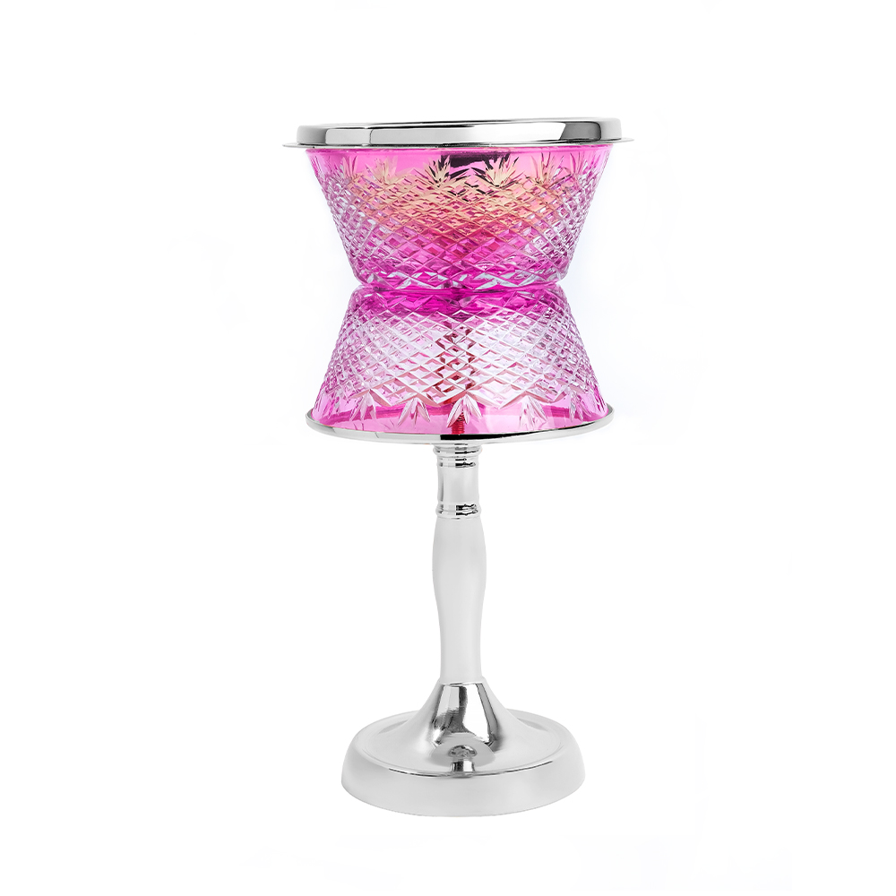 Picture of Crystal With Feet Pink Silver Burner