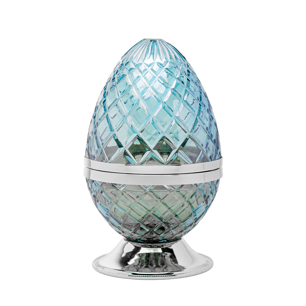 Picture of Crystal Egg Skyblue Silver Burner