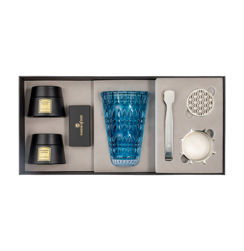 Picture of 5pcs Gift Set Lake Blue Antique Burner