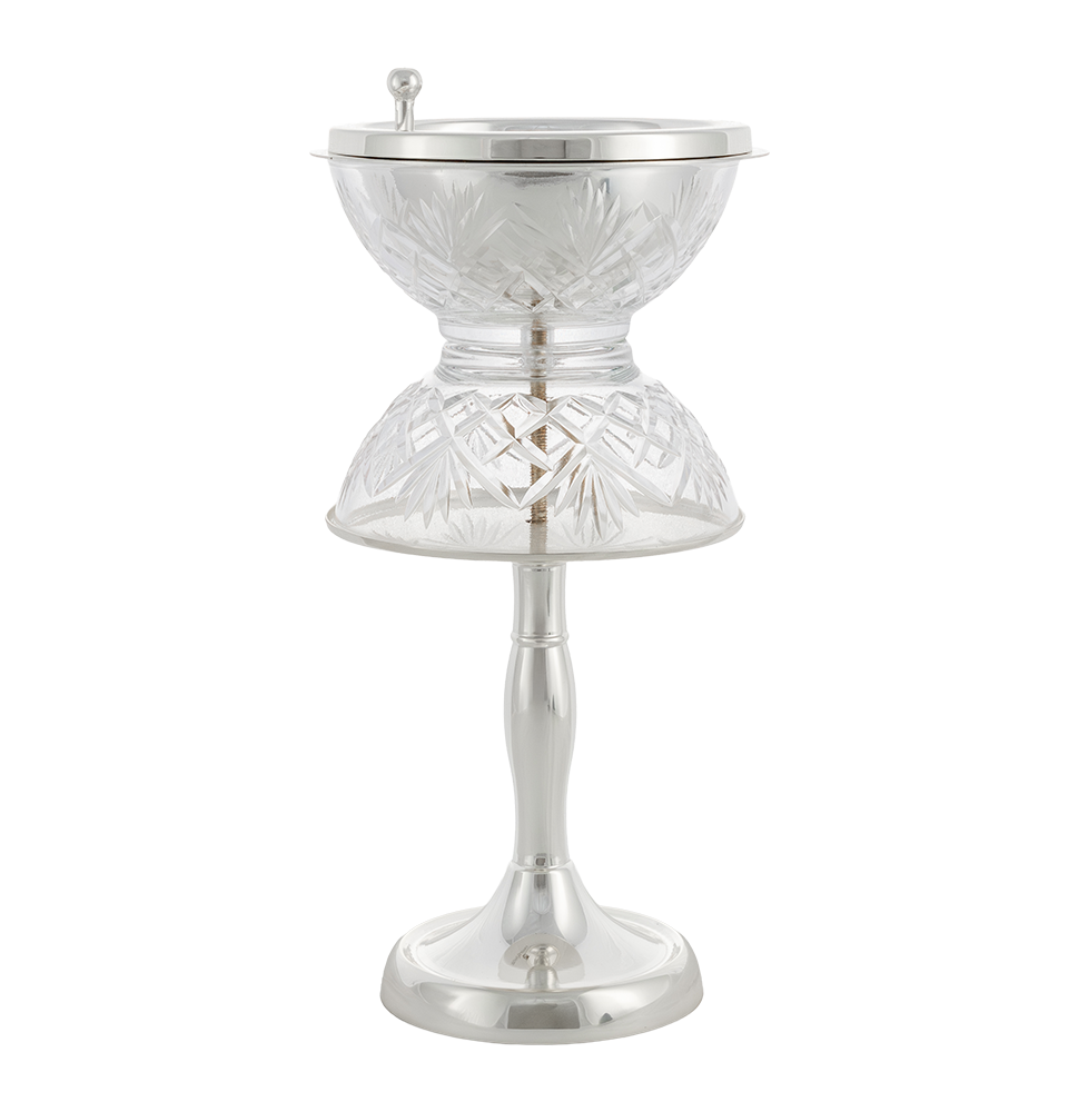 Picture of Crystal With Feet Clear Silver Burner